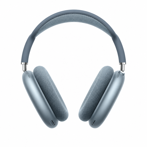 Auriculares AirPods Max azul sobre fondo blanco